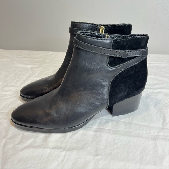 Ralph Lauren Damara, black leather, low heel ankle boots size 9.5 - Picture 1 of 11